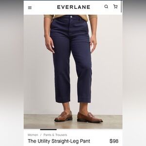 Everlane Navy Utility Straight-Leg pant